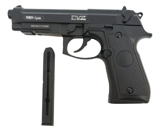 Пневматический пистолет Stalker SCM9M (Beretta M9) к.6мм,  металл черный