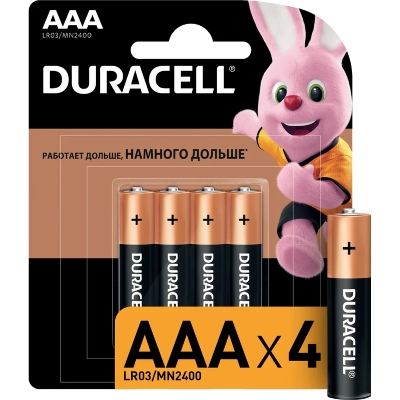 Батарейка AAA LR3 Duracell блистер 4шт